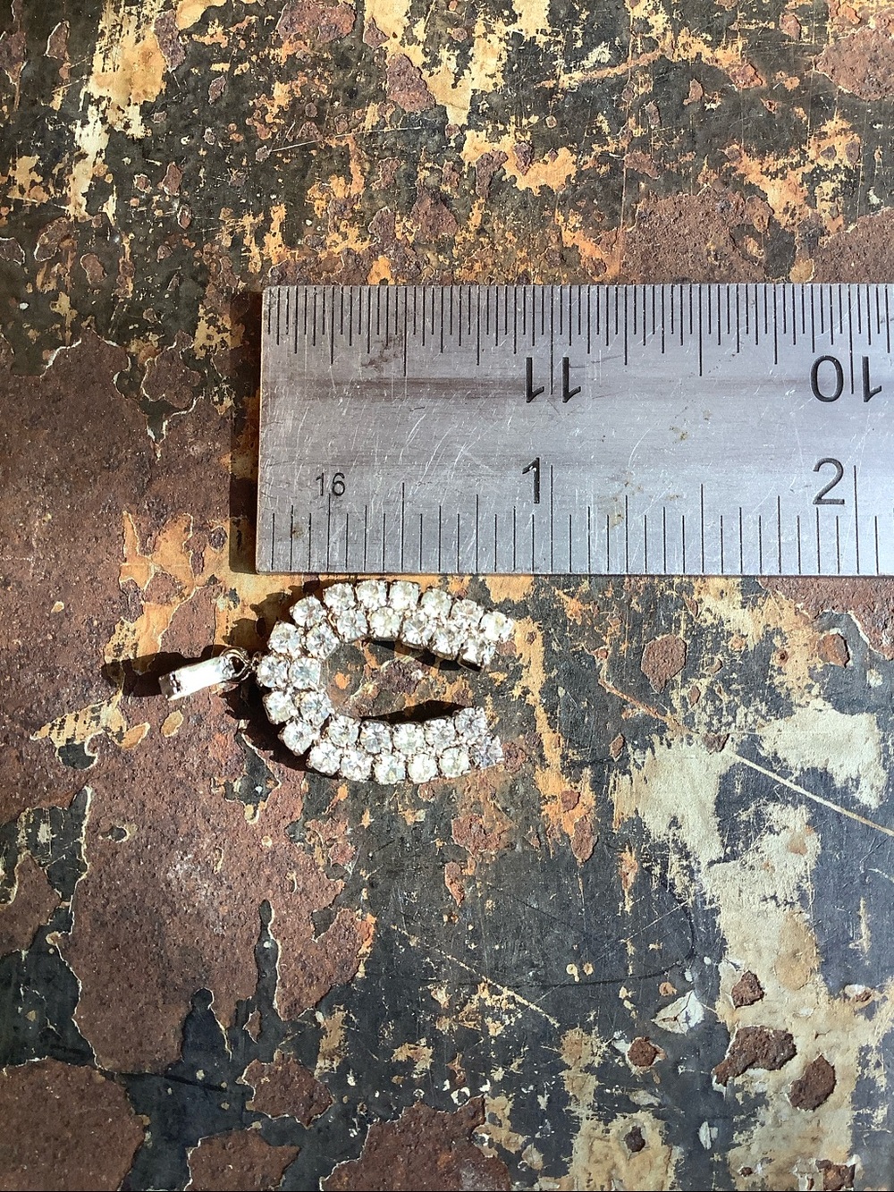 VTG Costume Rhinestone Lucky Horseshoe